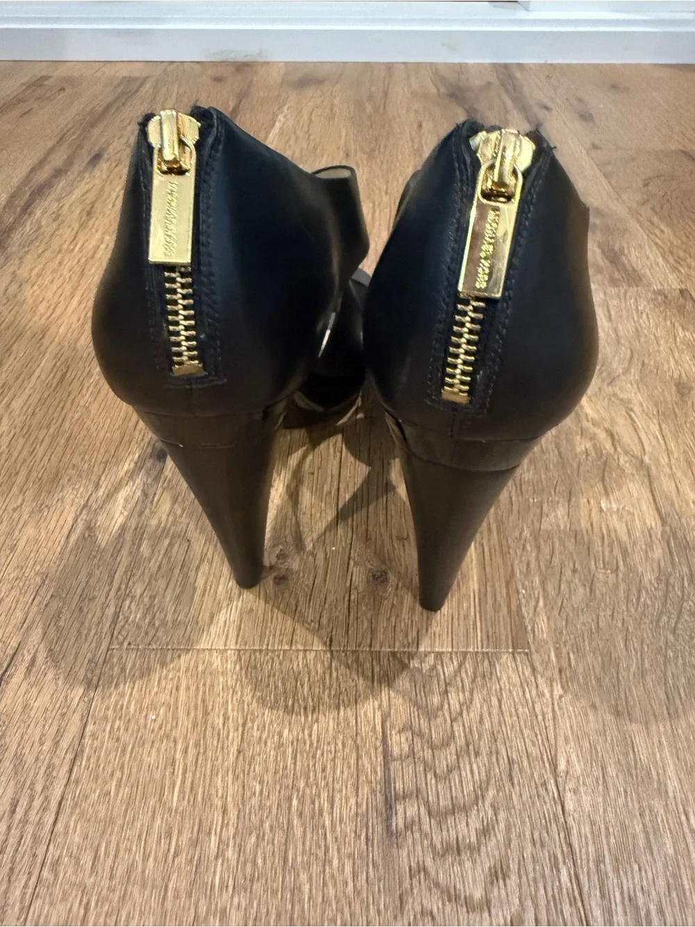 Michael Kors Black Leather Strappy High Heel Sandals